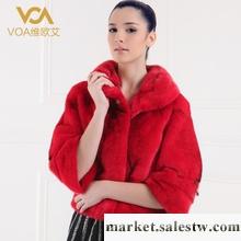 VOA維歐艾 時尚新款水貂皮草外套 紅十字貂翻領中袖貂皮大衣工廠,批發,進口,代購