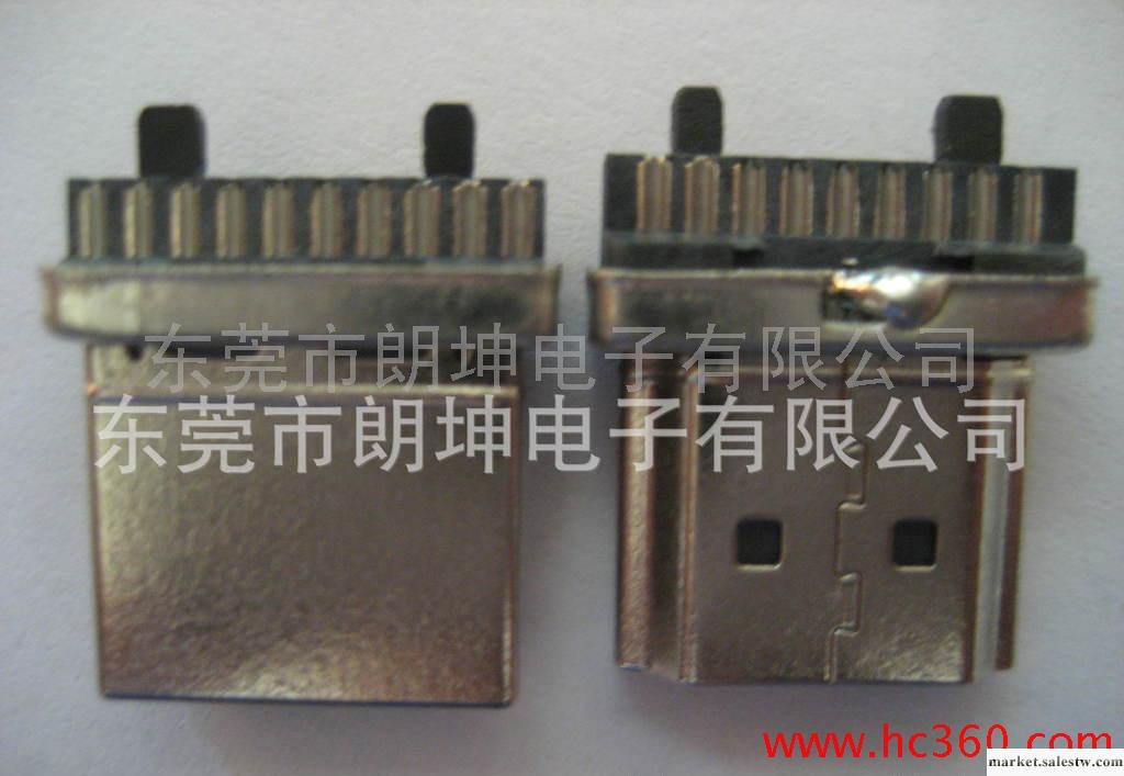 HDMI公頭連接器 自動焊接鉚壓式鍍鎳殼 HDMI 連接器公頭工廠,批發,進口,代購