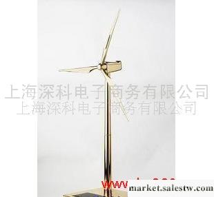 供應金屬太陽能風車模型 風力發電機模型 商務禮品 金色工廠,批發,進口,代購
