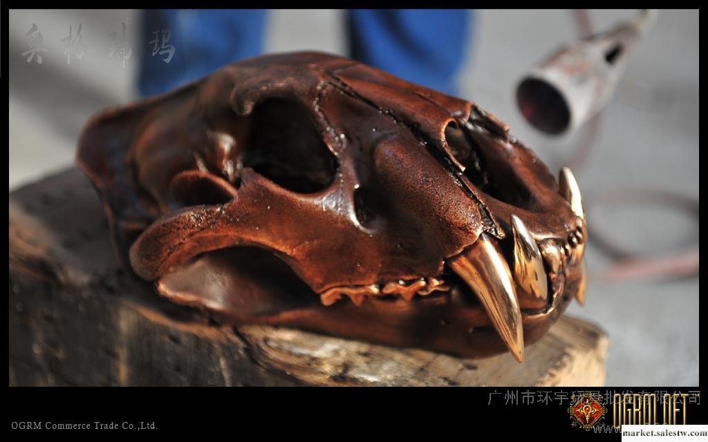 奧格瑞瑪 啟示錄系列 1:1東北虎頭骨模型 虎首 虎王 金屬 青銅版工廠,批發,進口,代購