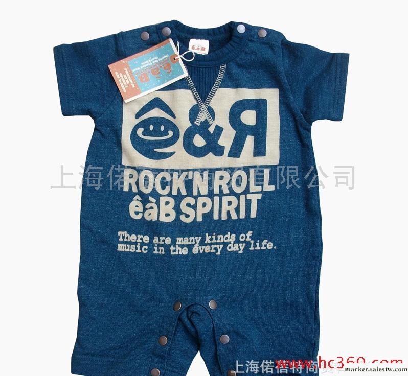 供應外貿日本EAB品牌原單童裝，藍色純棉大毛圈嬰兒爬爬服，連體衣工廠,批發,進口,代購