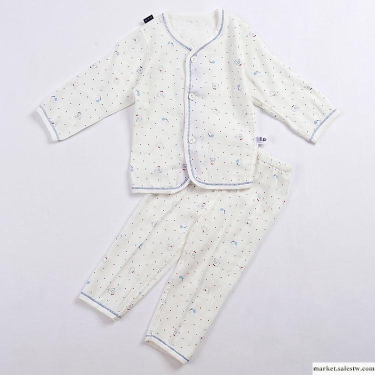 供應噢噢屋 童裝 嬰兒內衣W8109點點小伙伴桃領對襟套工廠,批發,進口,代購