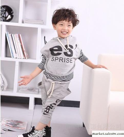 供應好點兒 廠家批發 韓版童裝 童裝加工 印花男童ES三件套工廠,批發,進口,代購