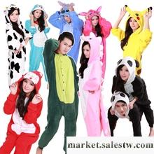 供應卡通連體睡衣可愛情侶男女冬動物珊瑚絨恐龍熊貓史迪仔公寓家居服工廠,批發,進口,代購