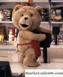 同款電影ted熊人偶服裝廣告動漫泰迪熊玩偶毛絨玩具服飾Ted熊工廠,批發,進口,代購