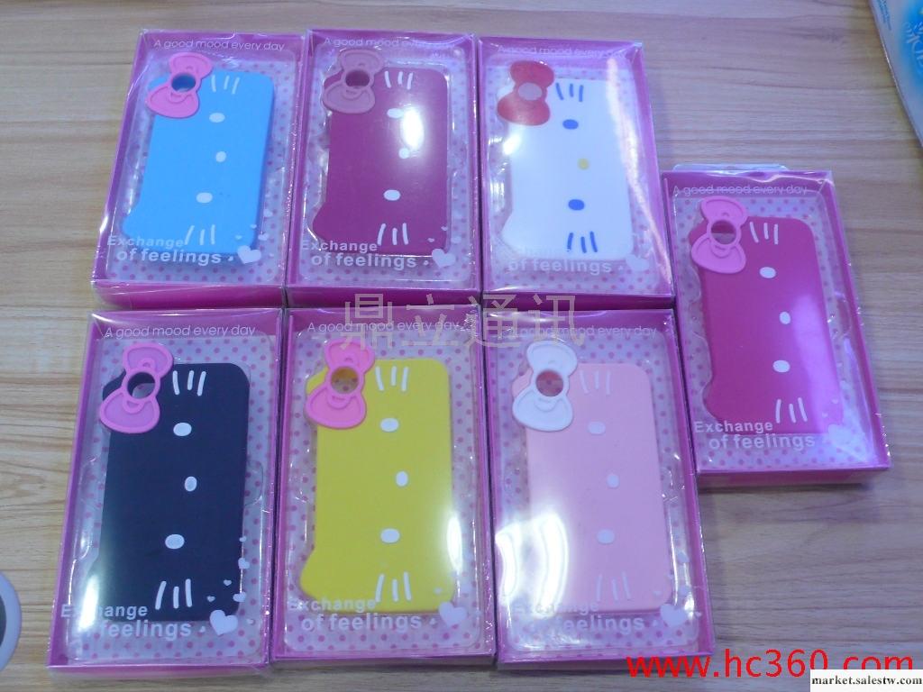 供應Hello Kitty iphone4 4S手機套硅膠套大臉貓保護套 立體批發・進口・工廠・代買・代購
