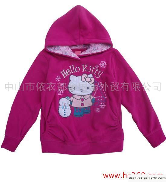 供應HELLO KITTYKITTY貓女童抓絨連帽衛衣工廠,批發,進口,代購