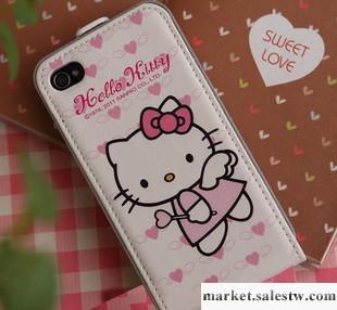 Hello Kitty iphone 4 皮套 上下翻手機套 原裝正品批發・進口・工廠・代買・代購