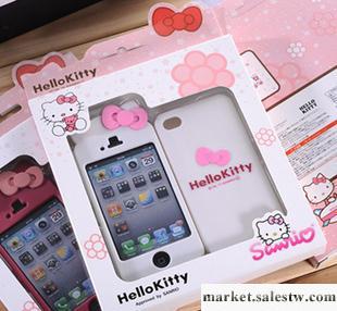 Hello Kitty 蝴蝶結 蘋果 iPhone4s 外殼 雙面硬殼保護套 手機套批發・進口・工廠・代買・代購