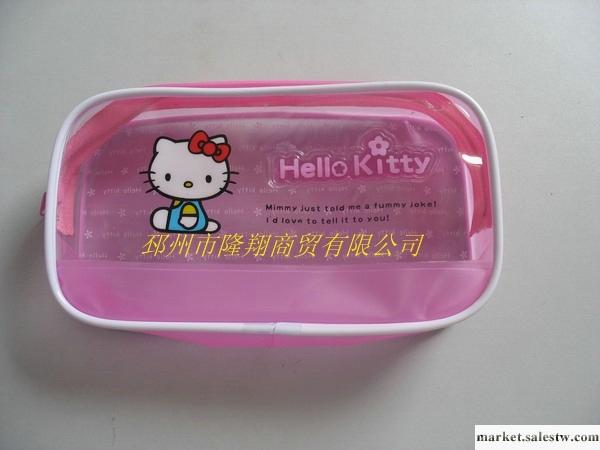 供應Hello Kitty拉鏈式 透明化妝包工廠,批發,進口,代購