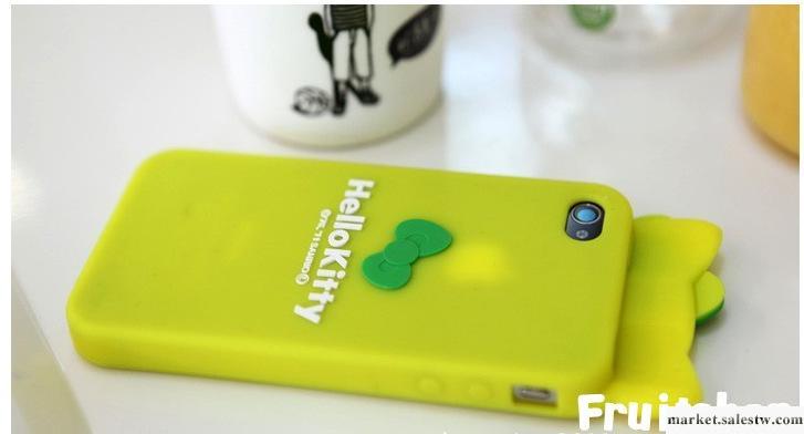 日本 Hello Kitty 蝴蝶結 iPhone 4 硅膠套 外殼 卡通 手機保護套工廠,批發,進口,代購