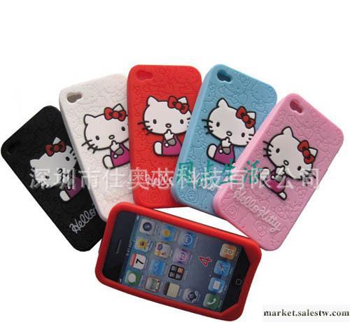 iphone 4s Hello Kitty 硅膠套 新款 iphone 4 外殼手機套 保護套工廠,批發,進口,代購