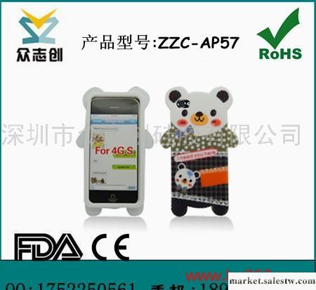韓國可愛輕松熊 iphone4外殼 硅膠 4s 蘋果4代 手機套 卡通輕松熊批發・進口・工廠・代買・代購