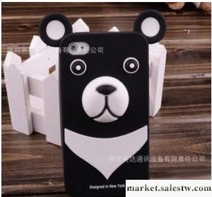 供應iburg iphone4 3D立體小熊 手機套 輕松熊帶耳朵 硅膠套 外殼批發・進口・工廠・代買・代購