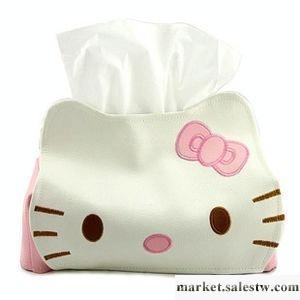 ◤碼表家◥ hello kitty 貓皮質紙巾盒 紙巾套 紙巾抽工廠,批發,進口,代購