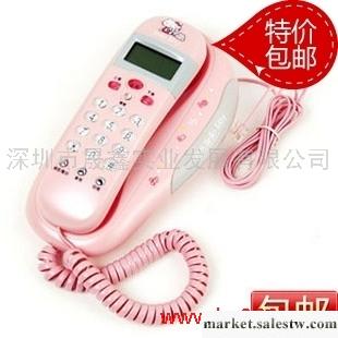 限時免郵 Hello kitty333壁掛 臺式 迷你時尚可愛KT電話機 來電顯工廠,批發,進口,代購