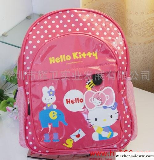 新款Hello kitty玫紅玫紅圓點雙肩書包 兒童可愛書包工廠,批發,進口,代購