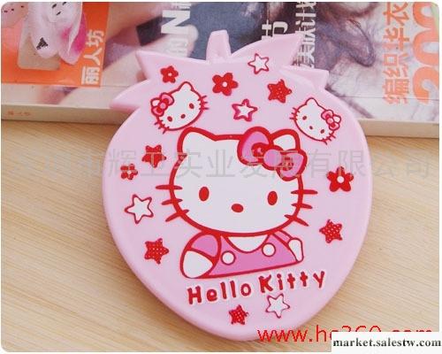 熱銷Hello Kitty草莓形狀化妝鏡子梳子粉色 套裝二件工廠,批發,進口,代購