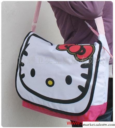 新款日韓hello kitty貓頭白色書包 斜挎包 旅游包工廠,批發,進口,代購