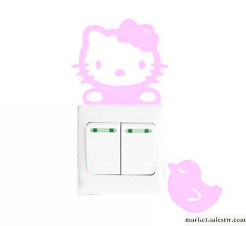 供應hello kitty開關貼墻貼，韓國DIY墻貼，環保墻貼工廠,批發,進口,代購