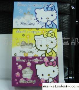 供應HELLOKITTY卡通化妝棉100％天然棉-藍80枚入工廠,批發,進口,代購