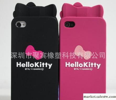 hellokitty 蝴蝶結 iphone 4 硅膠手機套 滴膠手機套 廠家直銷工廠,批發,進口,代購