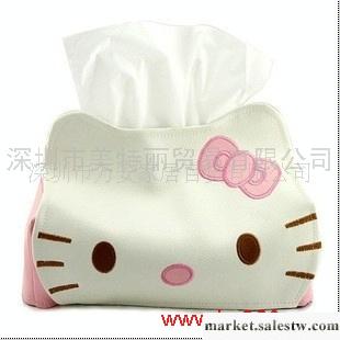 hello kitty皮質紙巾套/方形抽取式紙巾盒工廠,批發,進口,代購