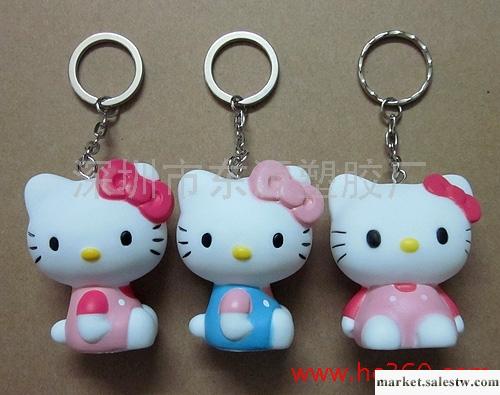 供應HELLO KITTY鑰匙扣 卡通玩具禮品 搪膠產品工廠,批發,進口,代購