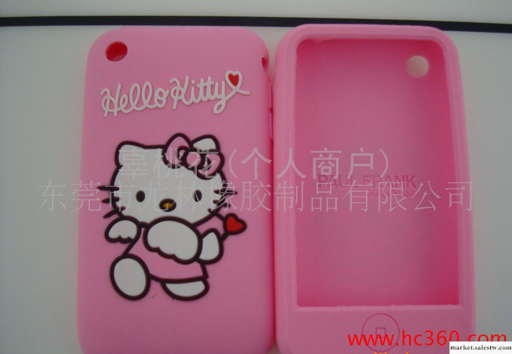 色彩鮮艷的 iphone3G、4G手機硅膠套hello kitty圖案_1工廠,批發,進口,代購