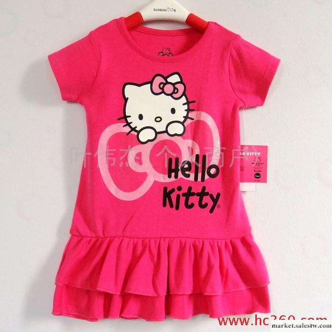 供應正品Hello Kitty外貿原單1-6歲歐美女小童連衣裙童裝工廠,批發,進口,代購