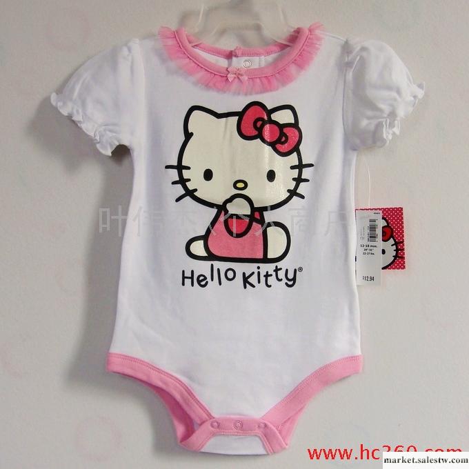 供應正品Hello Kitty品牌外貿原單嬰幼兒哈衣 歐美包屁嬰兒裝工廠,批發,進口,代購