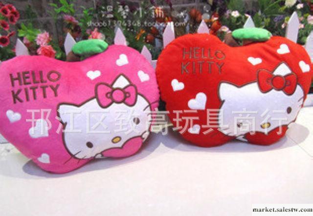 毛絨玩具 hello kitty蘋果款凱蒂貓KT貓 kitty貓抱枕靠墊車載抱枕工廠,批發,進口,代購