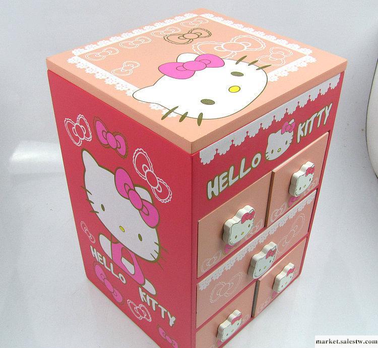 供應動漫周邊-家居hello kitty木制首飾盒/化妝盒 可愛禮品MCS007工廠,批發,進口,代購