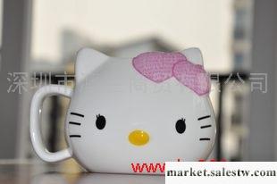 供應韓版 hello kitty水杯 大口湯杯 陶瓷杯 創意馬克杯 咖啡杯子工廠,批發,進口,代購