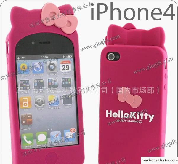 最新款式硅膠hello kitty手機套iphone4GS手機hello kitty女士工廠,批發,進口,代購
