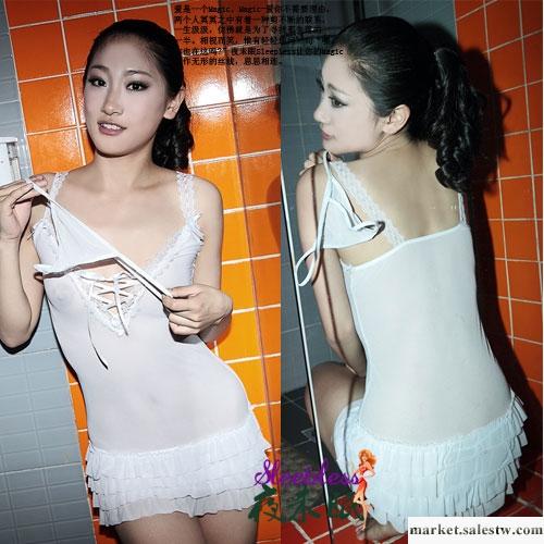供應夜未眠情趣內衣性感裙裝 QZ1145 迷情小妖白色透明長裙工廠,批發,進口,代購