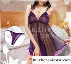 供應紫色薄紗 吊帶性感情趣內衣2件套工廠,批發,進口,代購