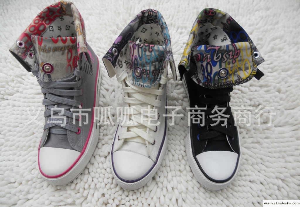 2012年新款女帆布鞋韓版中幫個性女帆布鞋休閑韓版帆布女鞋批發批發・進口・工廠・代買・代購