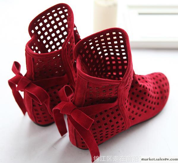 2012新款低跟鏤空涼鞋系帶鉚釘高幫洞洞鞋摩登  成都女鞋批發工廠,批發,進口,代購