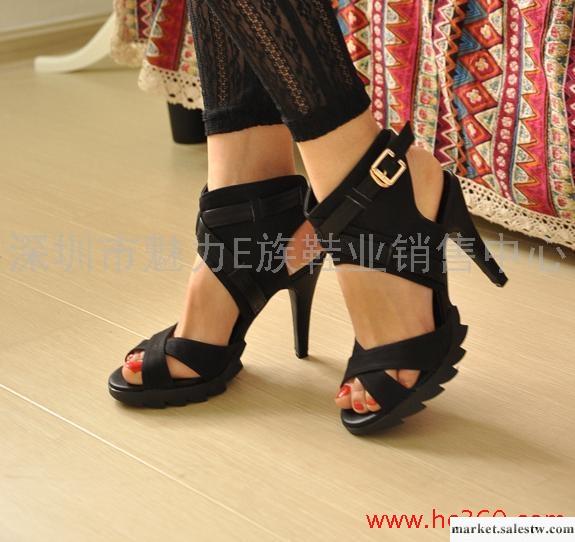 2012夏季新款高跟防水臺扣帶韓版休閑女士女式鞋子女款女鞋涼鞋批發・進口・工廠・代買・代購