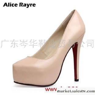 供應  鞋裸色真皮單鞋新品特價羊皮女鞋超高跟鞋厚底防水臺婚鞋D252工廠,批發,進口,代購
