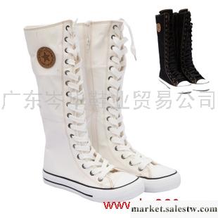供應 鞋初夏新款長筒側拉鏈高筒高幫女鞋潮帆布靴子帆布鞋905工廠,批發,進口,代購