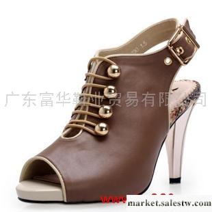 供應 鞋2012夏季新款羅馬防水臺牛皮女鞋真皮超高跟蛇紋粗跟魚嘴潮款涼鞋工廠,批發,進口,代購