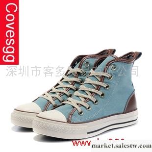 供應帆布鞋COVESGG宣妮斯2011新款越獄米勒 情侶款帆布鞋 男女鞋藍色高幫工廠,批發,進口,代購