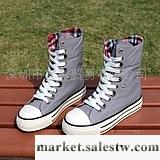 供應帆布鞋怡萬年！專柜正品女鞋松糕鞋松糕底加厚底中幫高幫兩穿帆布鞋女款工廠,批發,進口,代購