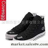 供應帆布鞋2011新款海外閃電 情侶款帆布鞋 男女鞋黑色高幫工廠,批發,進口,代購