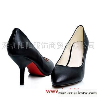 供應單鞋2012夢莎春款新品 黑色牛皮女鞋真皮單鞋 經典款職業oL高跟鞋工廠,批發,進口,代購