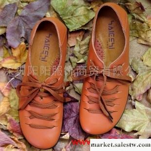 供應女鞋哈樂士 2012春新款女鞋時尚牛皮休閑鞋女平跟單鞋平底鞋真皮鞋子工廠,批發,進口,代購