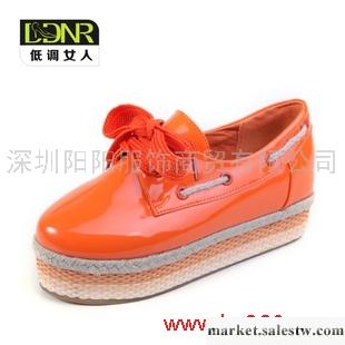 供應女鞋低調女人 2012春新內增高女鞋子松糕坡跟低幫鞋深口系帶單鞋G30-1工廠,批發,進口,代購