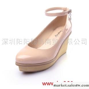 供應女鞋卡芙琳2012春季新品】糖果色扣帶松糕坡跟單鞋CLD278-2工廠,批發,進口,代購